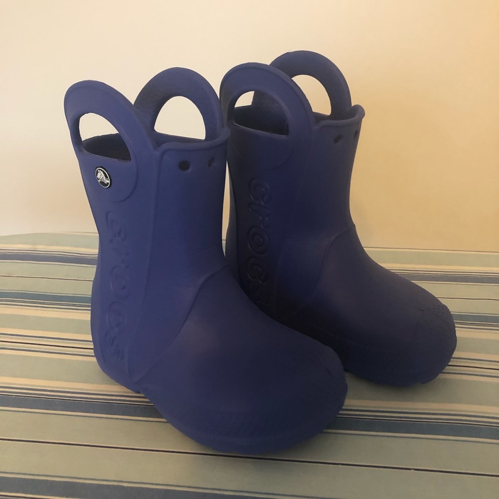 Blue Crocs Rain Boots